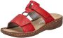 Rieker Slippers Zomerschoen slippers vakantieschoen klittenbandschoen met perforatie - Thumbnail 2