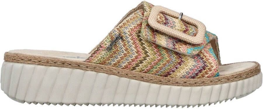 Rieker Sleehakmuiltjes Zomerschoen strandschoen huisschoen met praktische klittenbandsluiting - Foto 7