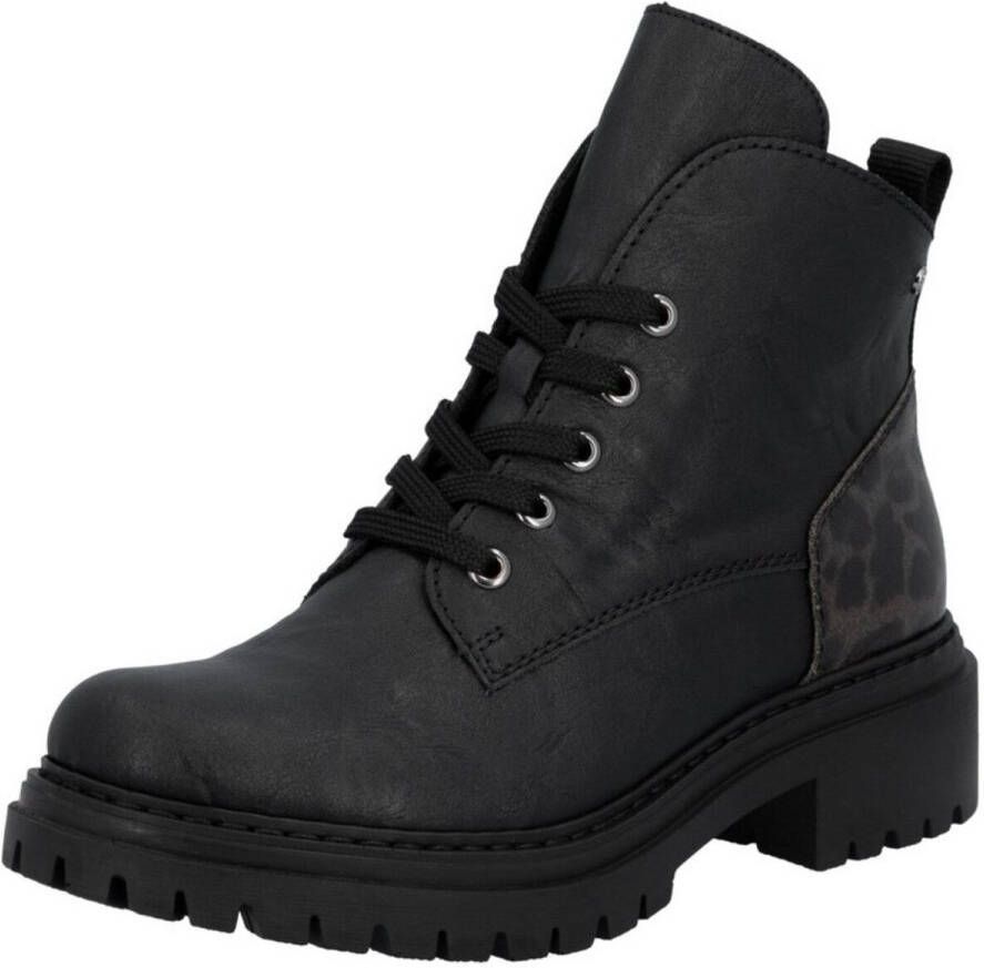 Rieker Veterschoenen Veterenkellaars profielzool met praktische binnenzijde ritssluiting - Foto 2