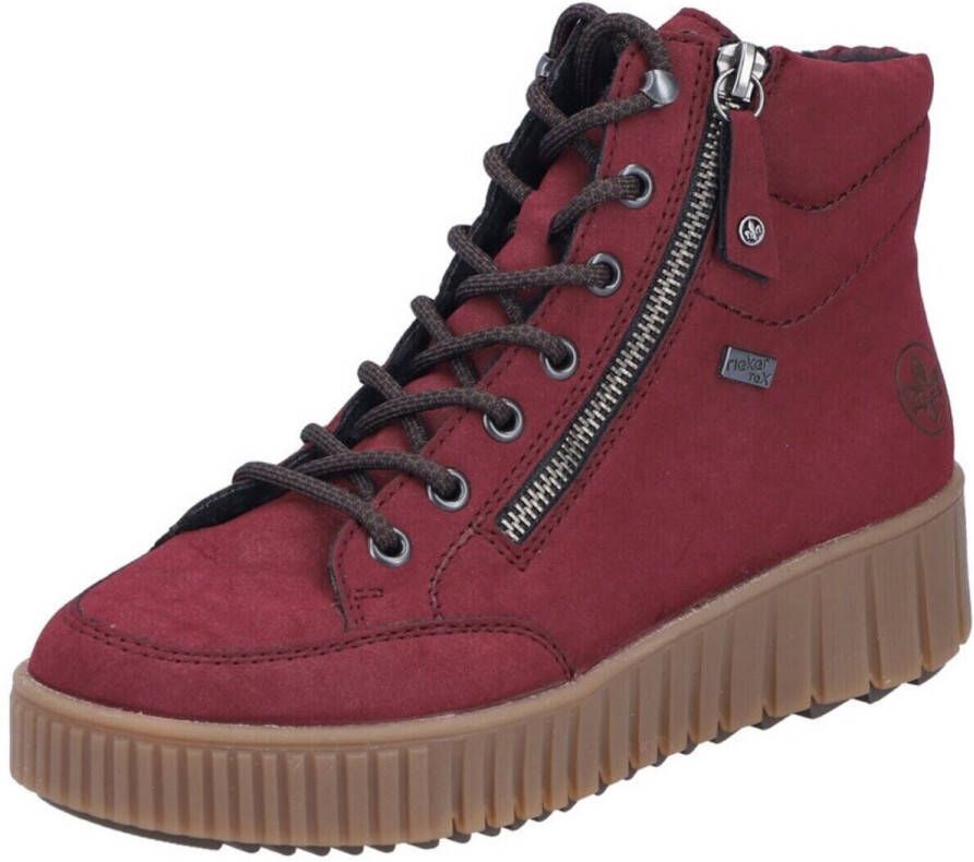 Rieker Winterlaarzen Plateauzolen veterboots met warme voering en TEX-uitrusting