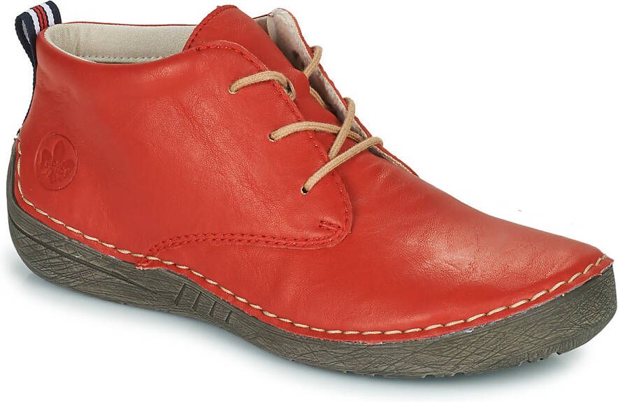 Rieker Hoge veterschoenen enkellaars veterschoen met kadernaad