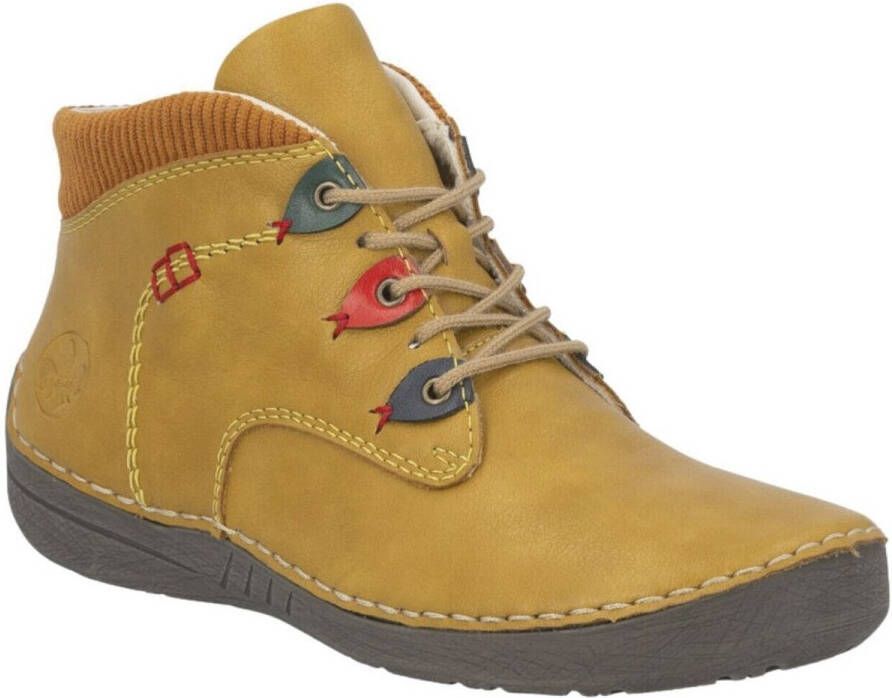 Rieker Veterschoenen Enkellaars High Top Sneaker met binnenzijde ritssluiting