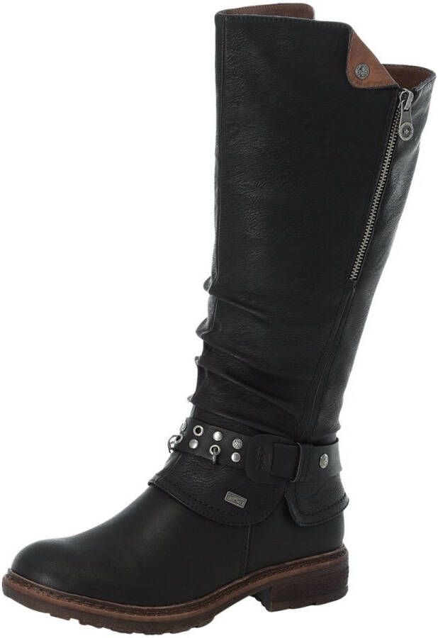 Rieker Winterlaarzen winterboots blokhak met tex-membraan variabele schacht