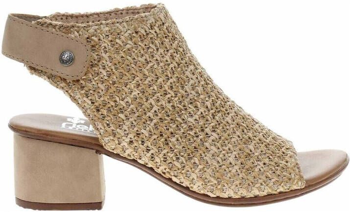 Rieker Sandaaltjes zomerschoen sandaal blokhak in modieuze vlecht-look - Foto 4