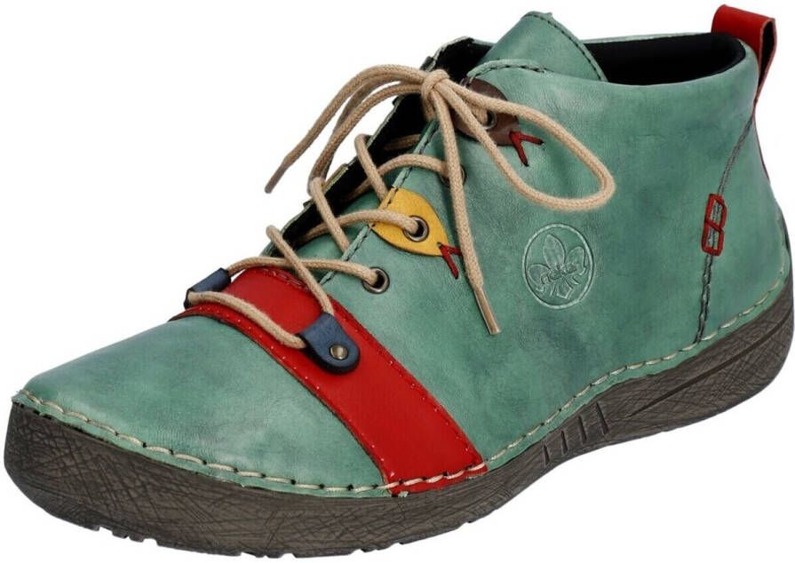 Rieker Hoge veterschoenen met contrastkleurige details