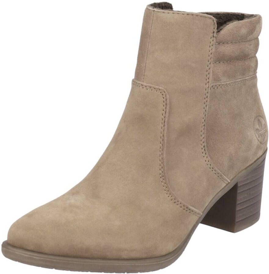 Rieker Taupe Suède Dames Enkellaars Brown Dames - Foto 6