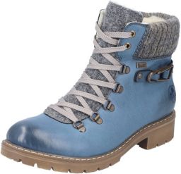 Rieker Stijlvolle Blauwe Veterschoenen Blauw Dames