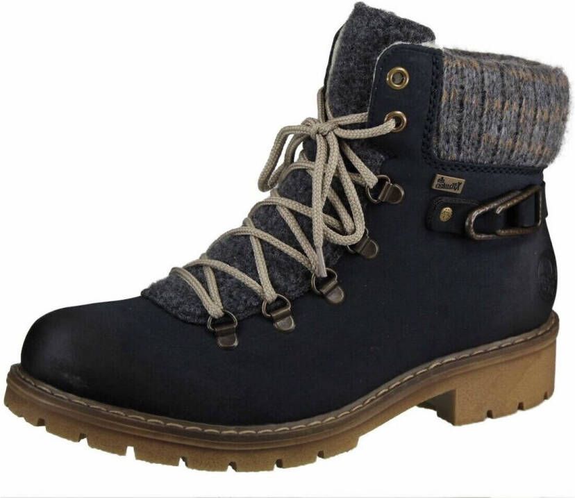 Rieker Winterlaarsjes winterlaarzen veterschoenen met gebreide rand en -tex - Foto 9