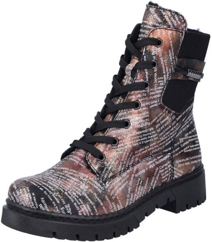 Rieker Winterlaarsjes lace-up boots ankle boots block heel with inner zipper - Foto 2