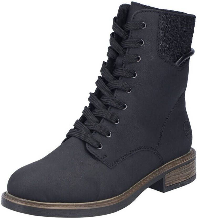 Rieker Winterlaarsjes veterschoenen blokhak met warme voering