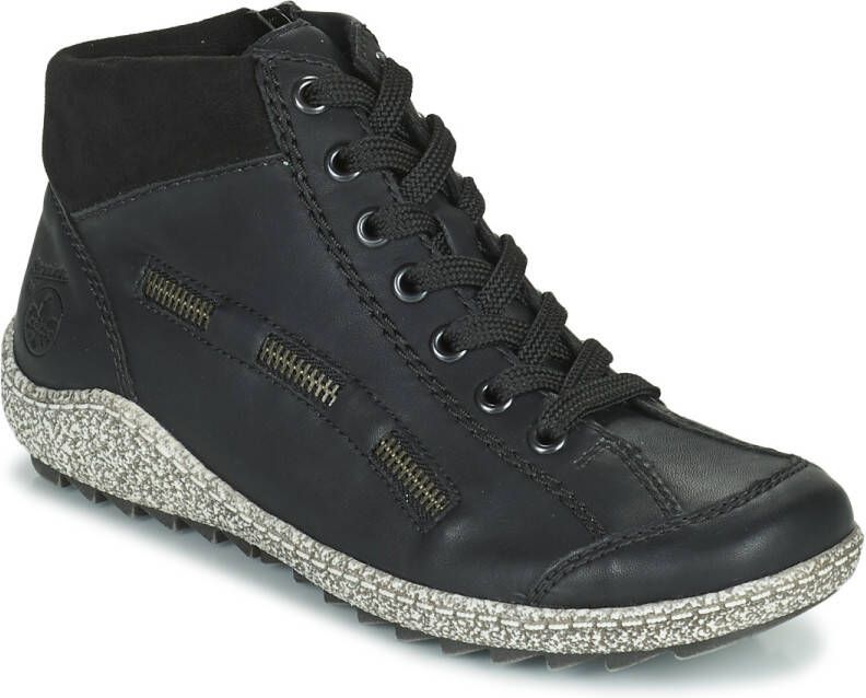 Rieker Hoge veterschoenen met zacht verdikte rand