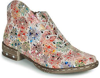 Rieker Hoge veterschoenen blokhak veterschoen laarsjes met mooie laser-cut