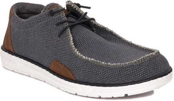 Rieker heren slippers van canvas denimblauw - Foto 2