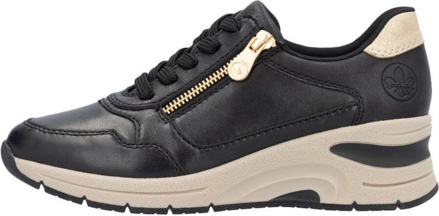 Rieker Sneakers met sleehak vrijetijdsschoen lage schoen veterschoen met rits smalle vorm - Foto 5