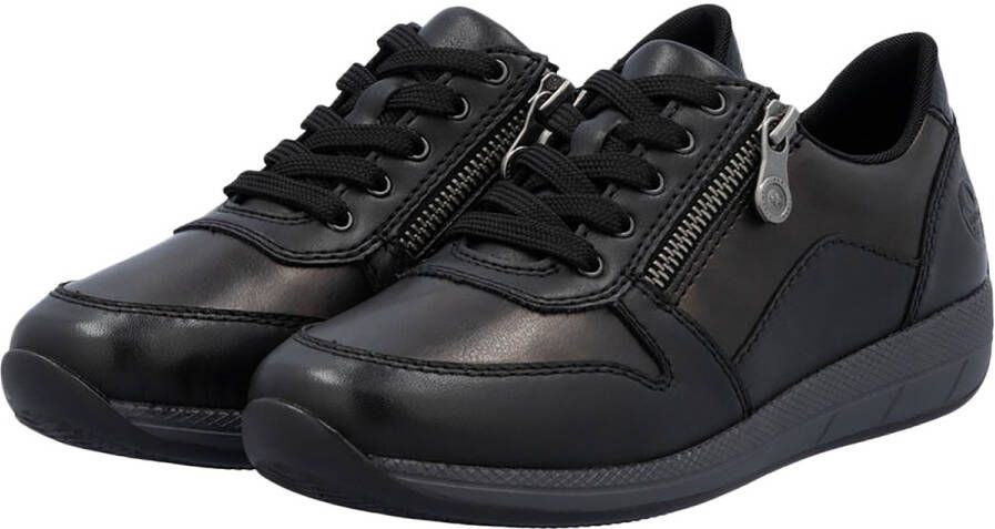 Rieker -art N1100-25-dames-zwart-bruin-veter-rits - Foto 2