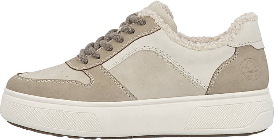 Rieker Plateausneakers Retro-sneaker veterschoen lage schoen met teddyvoering - Foto 2