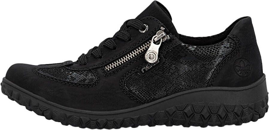 Rieker Sneakers met sleehak Veterschoenen lage schoen vrijetijdssneaker met rits