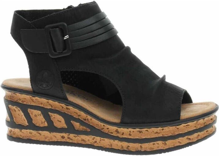 Rieker Sleehaksandaaltjes zomerschoen sandaal sleehak met binnenrits - Foto 2