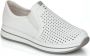 Rieker Witte Leren Sneakers voor Dames Wit Dames - Thumbnail 2