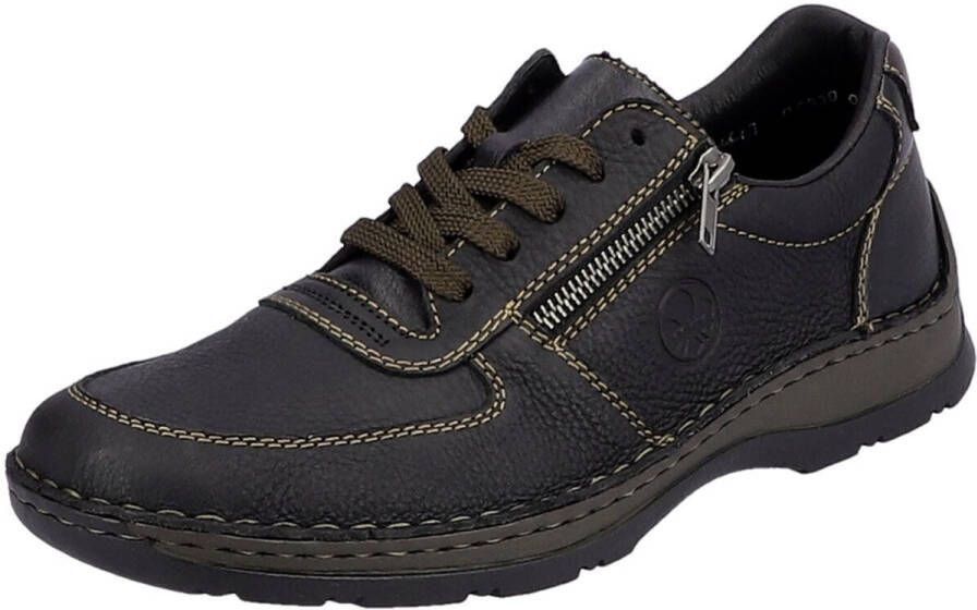 Rieker Veterschoenen met verfijnde siernaad vrijetijdsschoen lage schoen veterschoen