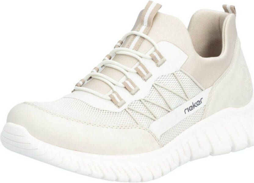 Rieker Slip-on sneakers instappers lage schoen vrijetijdsschoen in vegan uitvoering