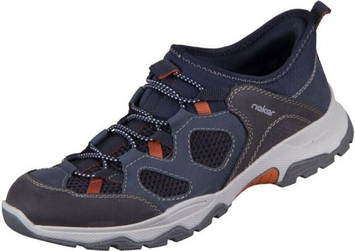Rieker Slip-on sneakers trekking schoen outdoorschoen instapschoen met elastiek