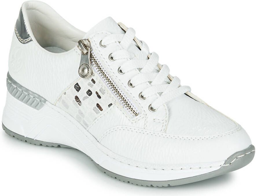 Rieker Sneakers met sleehak veterschoen lage schoen sneaker met losse inlegzool smalle vorm - Foto 6