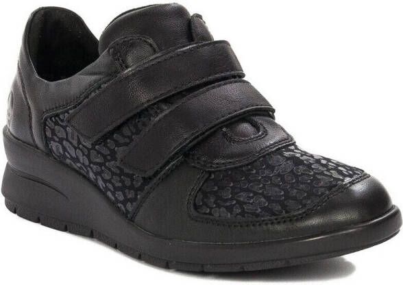 Rieker Comfortabele damesschoen met klittenbandsluiting Black Dames
