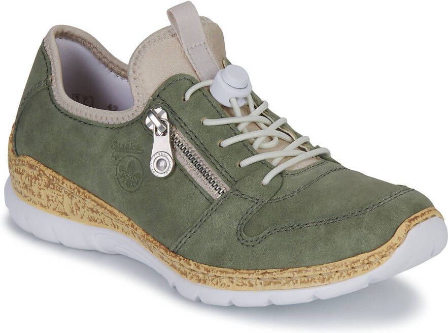 Rieker Slip-on sneakers Veterschoen lage schoen slipper met lichte zool