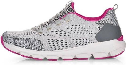 Rieker Sneakers Grijs Textiel 111282 Dames Textiel - Foto 4