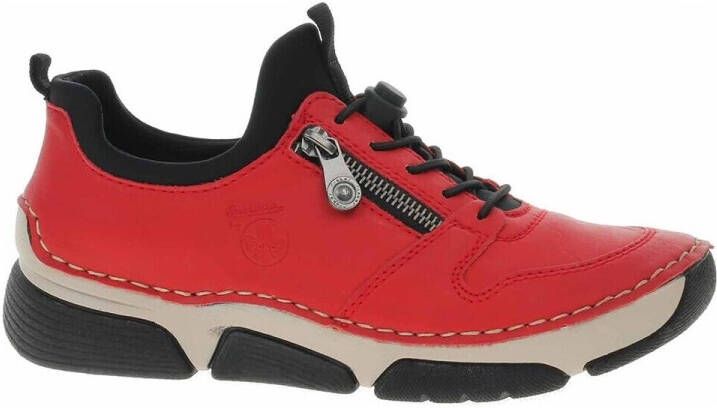 Rieker Slip-on sneakers Instapschoen lage schoen vrijetijdssneaker elastische band snelsluiting