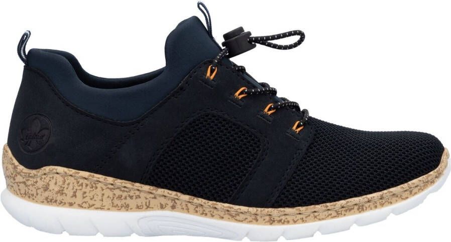 Rieker Slip-on sneakers instapschoen lage schoen slipper vrijetijdsschoen met elastische instap