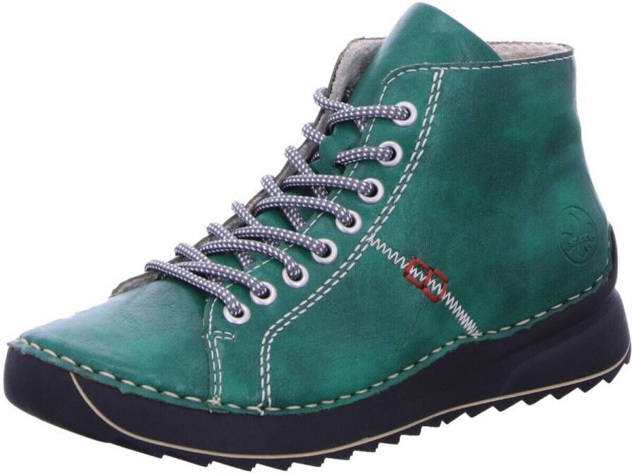 Rieker Hoge veterschoenen met modieuze profielzool