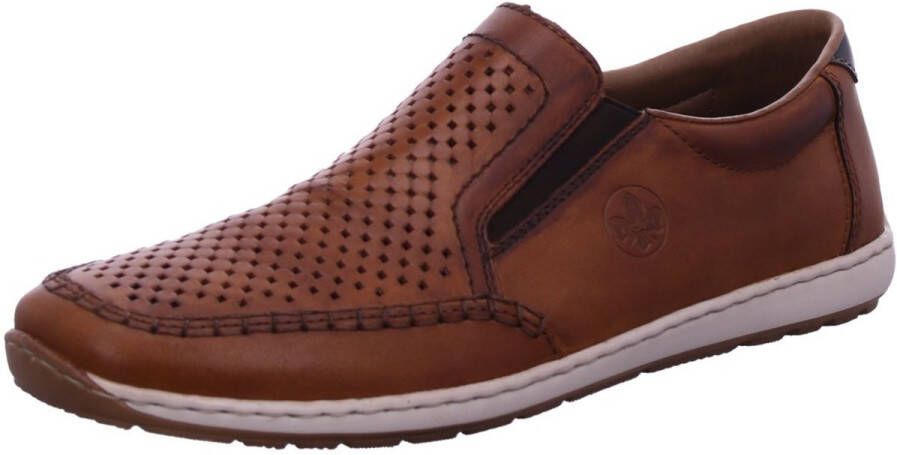 Rieker Instappers Slip-on sneaker instapschoen loafer met geperforeerde bovenkant - Foto 6