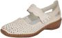 Rieker -Dames off-white-crÈme-ivoorkleur ballerina's & mocassins - Thumbnail 3