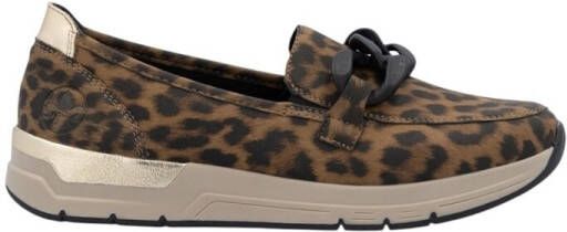 Rieker Loafers slippers slip-on sneakers lage schoen met modieuze decoratieve ketting