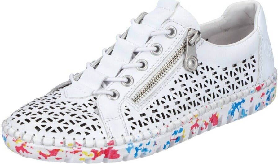 Rieker Slip-on sneakers lage schoen vrijetijdsschoen instapschoen met elastiek
