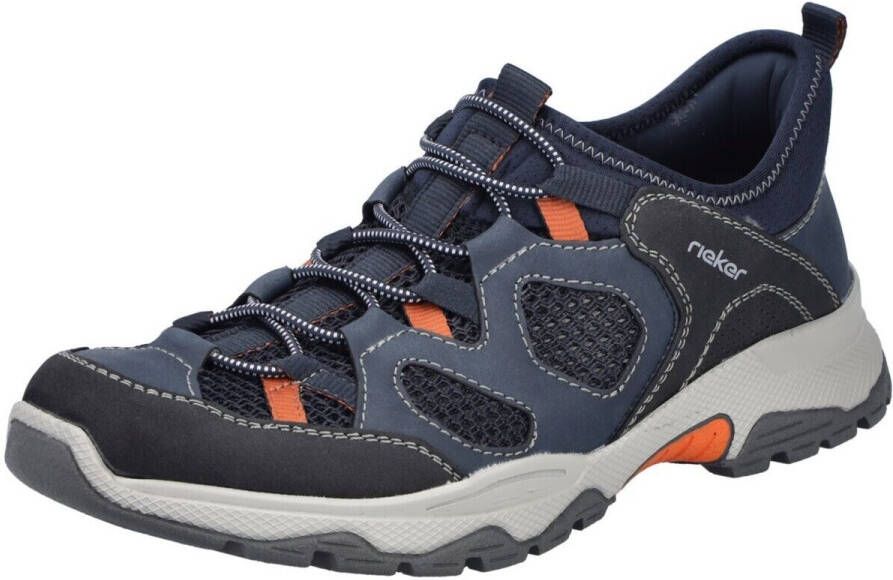 Rieker Slip-on sneakers trekking schoen outdoorschoen instapschoen met elastiek