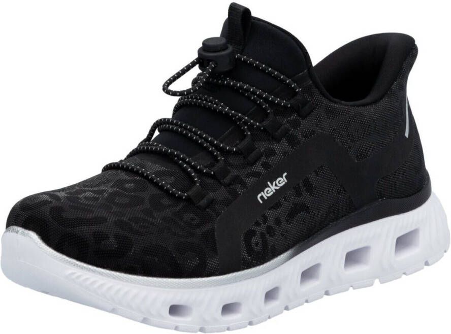 OTTO RIEKER Sport Slip-on sneakers vrijetijdssneaker instapschoen in leeuw-look met memosoft binnenzool