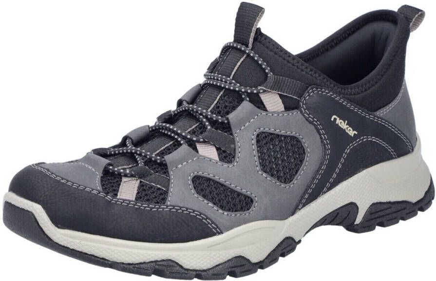 Rieker Slip-on sneakers trekking schoen outdoorschoen instapschoen met elastiek