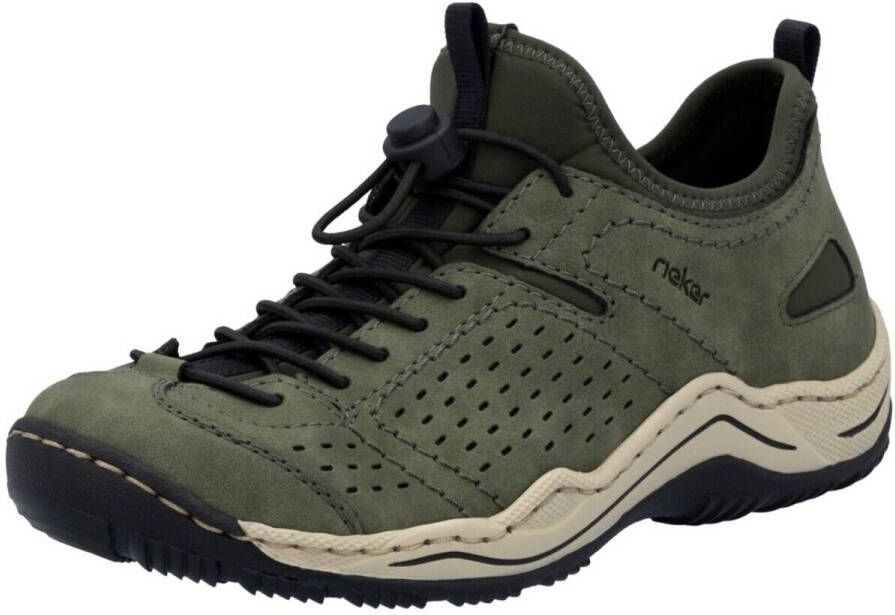 Rieker Slip-on sneakers instapschoen vrijetijdssneaker lage schoen met opvallende loopzool