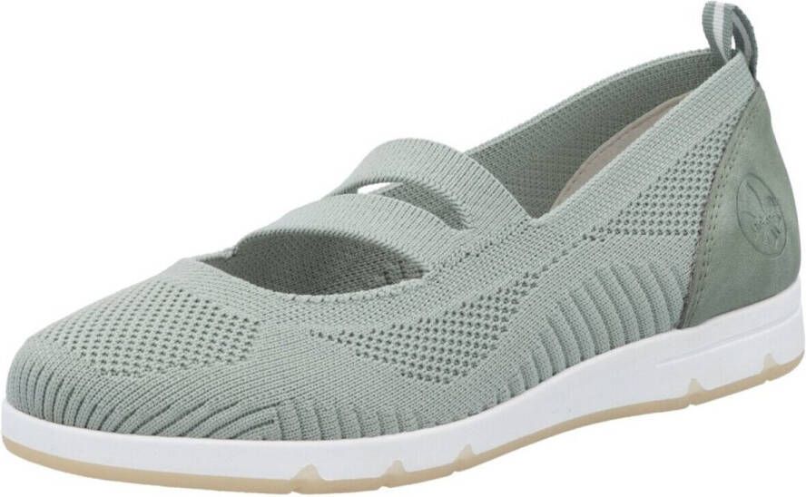 Rieker Ballerina's met riempje instapschoen lage schoen slip-on sneaker met elastiek