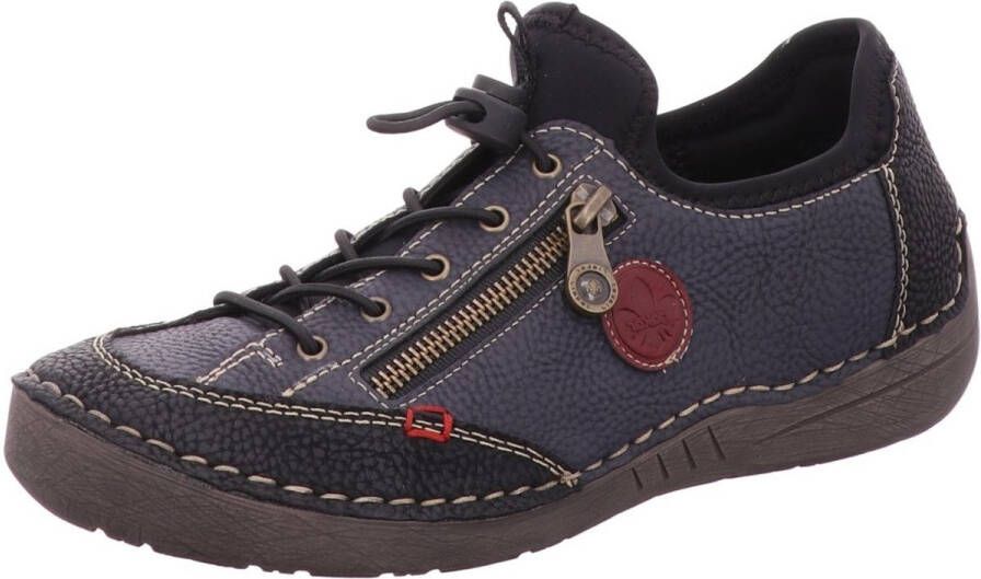 Rieker Instapper met sierrits Donkerblauw