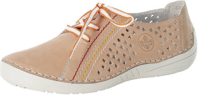 Rieker Veterschoenen met kleurrijke siernaden