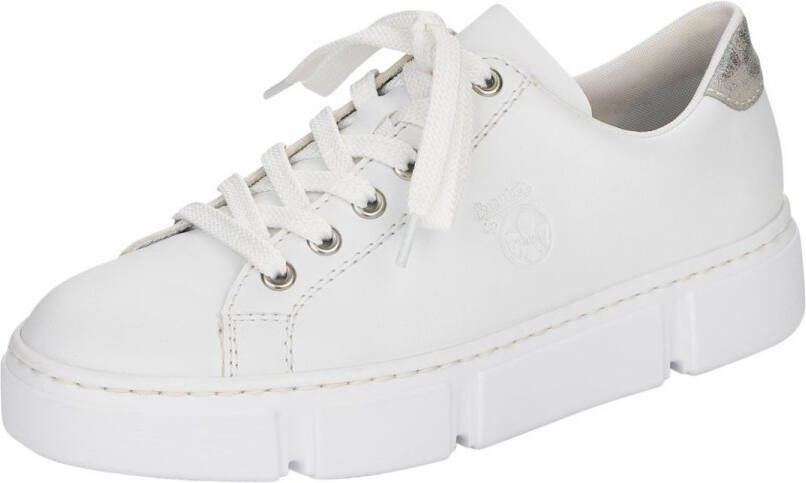 Rieker Plateausneakers in monochrome uitstraling vrijetijdsschoen lage schoen veterschoen