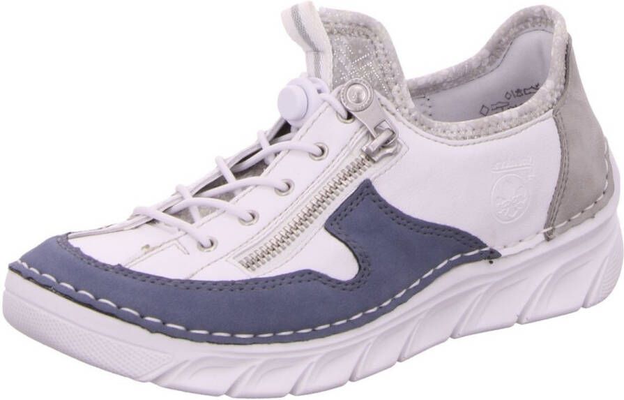 Rieker Slip-on sneakers Slipper vrijetijdsschoen met contrasterende afwerkingen