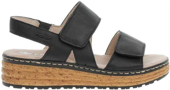 Rieker Sandaal 62761-00 Zwart Wijdte H - Foto 2