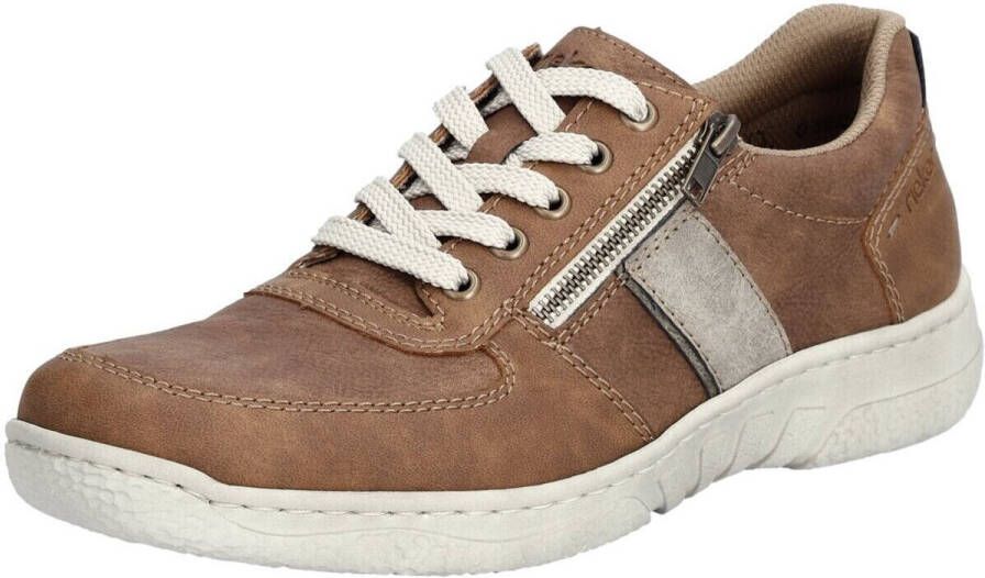 Rieker Veterschoenen met buitenrits vrijetijdsschoen lage schoen veterschoen