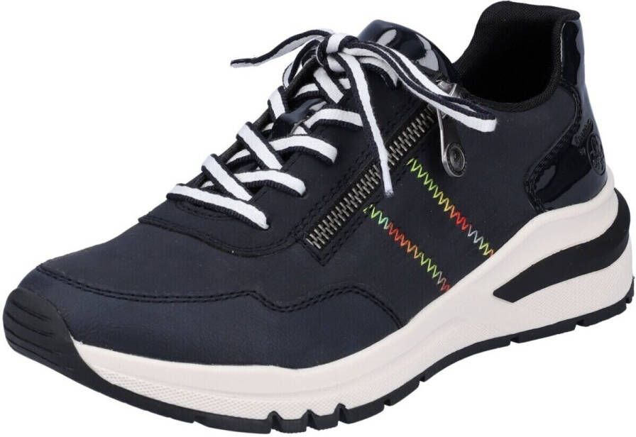 Rieker Sneakers met sleehak vrijetijdsschoen lage schoen veterschoen in comfortabele vorm