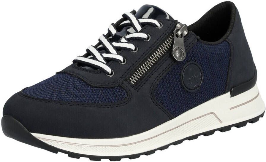 Rieker Sneakers vrijetijdsschoen lage schoen veterschoen in materiaal-mix